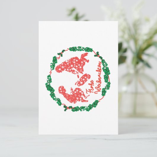 Tarjeta con sobre de la corona navideña (スタンド正面)