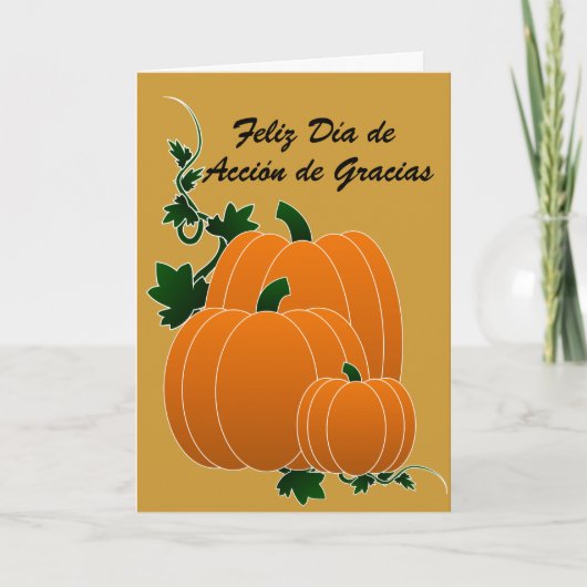 Tarjeta de Accion de Graciasの詐欺Calabazas サンキューカード (正面)