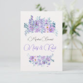 Tarjeta De Agradecimiento Boda tonos lila  サンキューカード (スタンド正面)