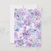 Tarjeta De Agradecimiento Boda tonos lila  サンキューカード (裏面)