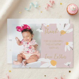 Tarjeta De Agradecimiento Boho Daisy Thank You,  T サンキューカード