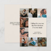 Tarjeta de agradecimiento Collage Valentines Day サンキューカード (正面/裏面)