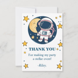 Tarjeta De Agradecimiento Cumpleaños Astronauta  サンキューカード