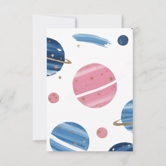 Tarjeta De Agradecimiento Cumpleaños Astronauta サンキューカード (裏面)