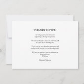 Tarjeta De Agradecimiento Love Quote White Trendy  サンキューカード (裏面)