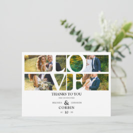 Tarjeta De Agradecimiento Love Quote White Trendy サンキューカード