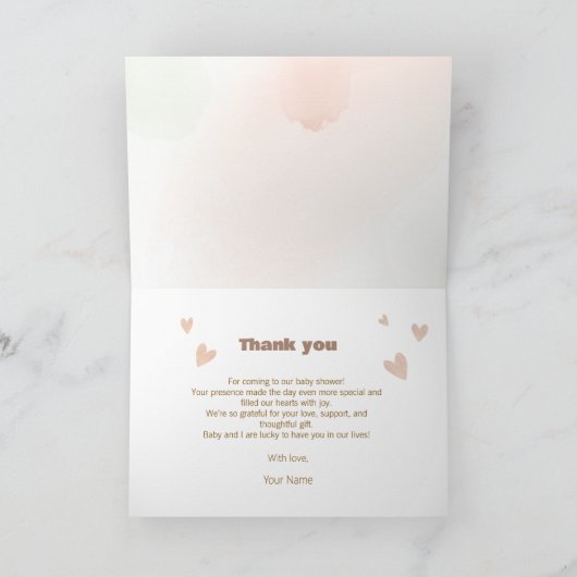 Tarjeta de agradecimiento plegada サンキューカード (内部)