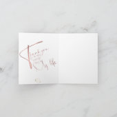 Tarjeta de agradecimiento plegada con rosa サンキューカード (内部)