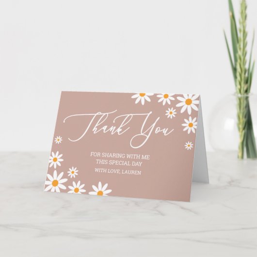 Tarjeta De Agradecimiento Thank yoy card boho Dais サンキューカード (正面)