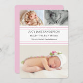 Tarjeta de anuncio nacimiento 案内状 (正面/裏面)