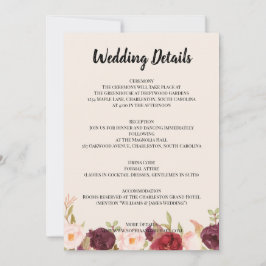 Tarjeta de anuncios plana 案内状