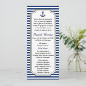 Tarjeta de Bautizo Nautico Ancla azul gris 招待状 (スタンド正面)