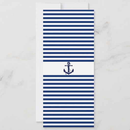 Tarjeta de Bautizo Nautico Ancla azul gris 招待状 (裏面)