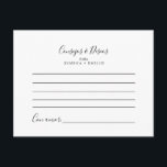 Tarjeta de Consejos y Deseos Boda Minimalista ポストカード<br><div class="desc">Esta tarjeta de consejos y deseos boda minimalista es perfecta para una boda Española moderna. Estas tarjetas son perfectas para una boda, una ducha de novia, una ducha de bebé, una fiesta de graduación y más. Personalice las tarjetas con los nombres de la novia y el novio, los futuros padres...</div>