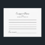 Tarjeta de Consejos y Deseos Boda Minimalista ポストカード<br><div class="desc">Esta tarjeta de consejos y deseos boda minimalista es perfecta para una boda Española moderna. Estas tarjetas son perfectas para una boda, una ducha de novia, una ducha de bebé, una fiesta de graduación y más. Personalice las tarjetas con los nombres de la novia y el novio, los futuros padres...</div>