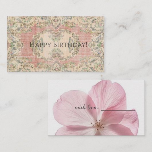 Tarjeta de cumpleaños 名刺 (正面/裏面)