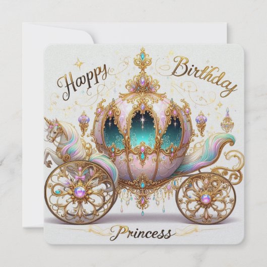 Tarjeta de Cumpleaños Princess (正面)