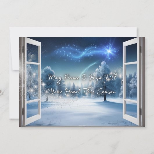 Tarjeta de Esperanza y Paz con Escena Invernal シーズンカード (正面)