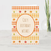 Tarjeta de felicitación de cumpleaños en otoño, カード (正面)