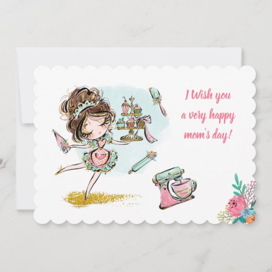Tarjeta de Felicitación para mamá 招待状 (正面)