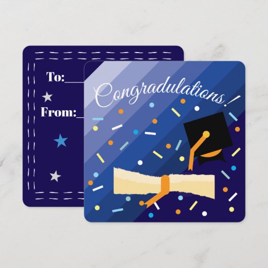 Tarjeta de felicitación plana カード (正面/裏面)