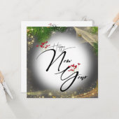 Tarjeta de felicitación plana con corazones カード (正面/裏面インサイチュ)