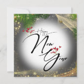 Tarjeta de felicitación plana con corazones カード (正面)