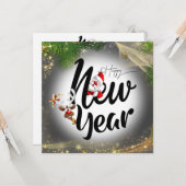 Tarjeta de felicitación plana para año nuevo カード (正面/裏面インサイチュ)