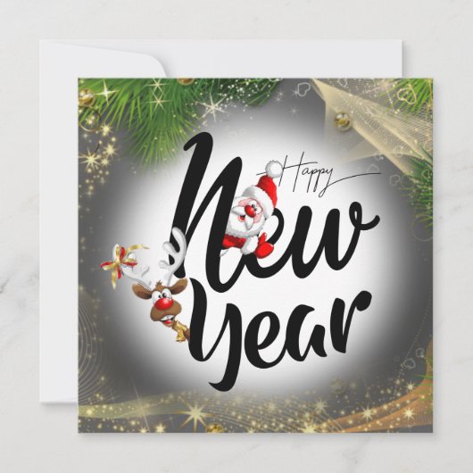 Tarjeta de felicitación plana para año nuevo カード (正面)