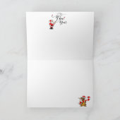 Tarjeta de felicitación plegada de año nuevo roja カード (内部)