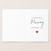 Tarjeta de felicitación plegada muther day 箔カード (内部)