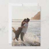 Tarjeta de Invitación Boda Minimal Modern Foto 招待状 (裏面)