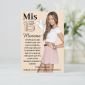 Tarjeta de invitación de 15 años 招待状 (スタンド正面)