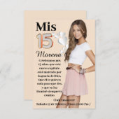 Tarjeta de invitación de 15 años 招待状 (正面/裏面)