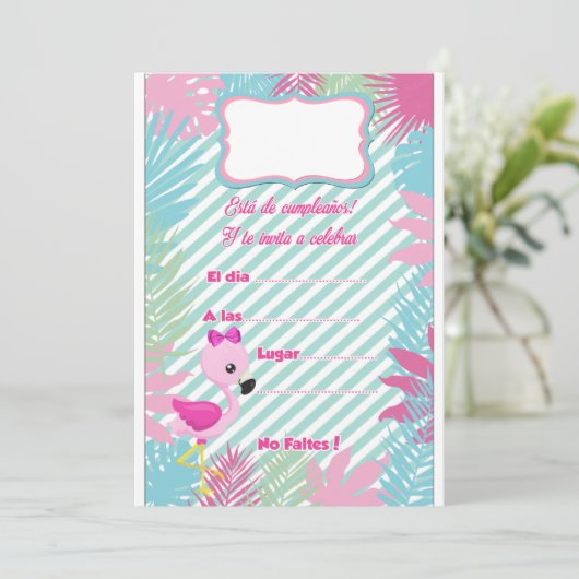 Tarjeta de Invitación Flamenco Baby 招待状 (スタンド正面)