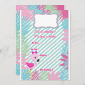 Tarjeta de Invitación Flamenco Baby 招待状 (正面/裏面)