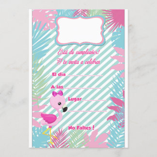 Tarjeta de Invitación Flamenco Baby 招待状