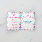 Tarjeta de Invitación Plegable Flamenco Rosa Baby 招待状 (内部)