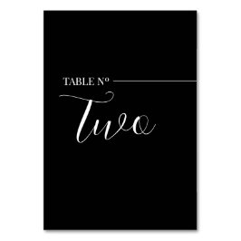 Tarjeta De Mesa  Modern Black and White Table Numb テーブルナンバー
