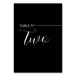 Tarjeta De Mesa  Modern Black and White Table Numb テーブルナンバー