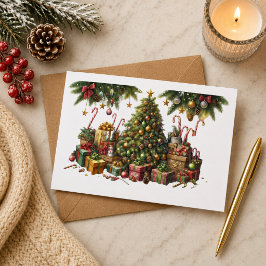 Tarjeta de Navidad con imagen de árbol de Navidad カード