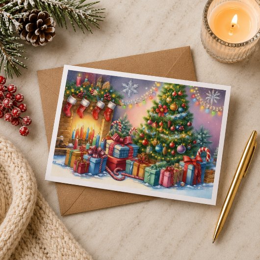 Tarjeta de Navidad con imagen de árbol de Navidad カード