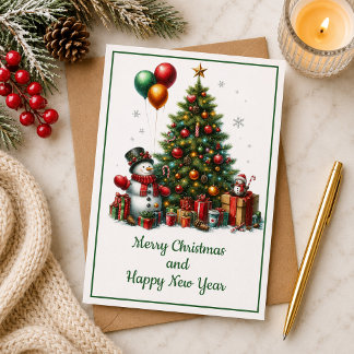 Tarjeta de Navidad con imagen de árbol de Navidad カード
