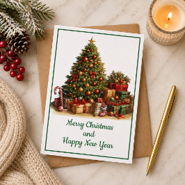 Tarjeta de Navidad con imagen de árbol de Navidad カード