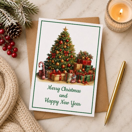 Tarjeta de Navidad con imagen de árbol de Navidad カード