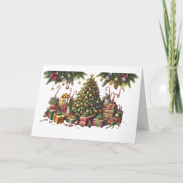 Tarjeta de Navidad con imagen de árbol de Navidad カード