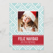 Tarjeta de Navidad de Fotos | Modelo de Ikat シーズンカード (正面/裏面)