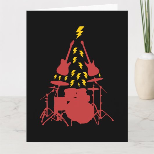 Tarjeta de navidad ideal rockeros - árbol navideño サンキューカード (正面)