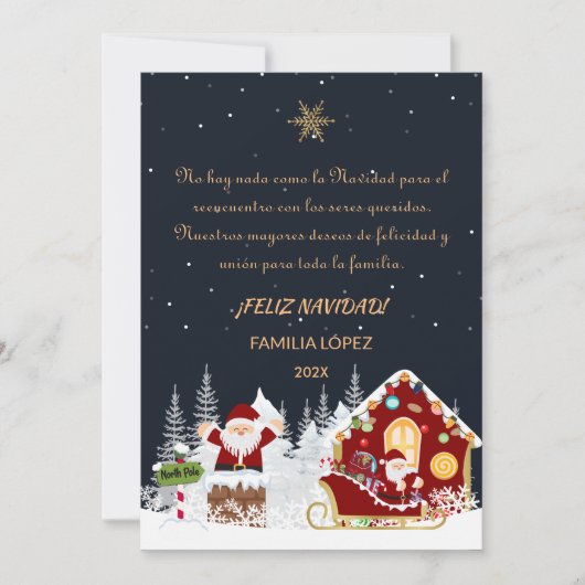 Tarjeta de Navidad Nombre Familia Personalizable シーズンカード (正面)
