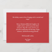 Tarjeta de Navidad 'Wishing You Joy and Peace' シーズンカード (裏面)